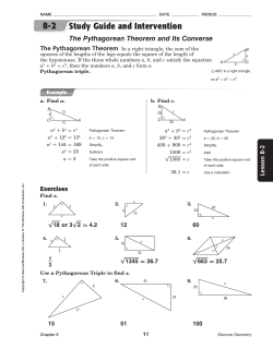 Study Guide and Intervention