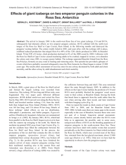 Effects of giant icebergs on two emperor penguin