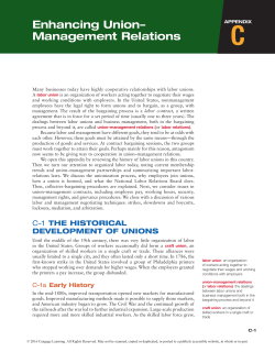 Enhancing Union&ndash; Management Relations