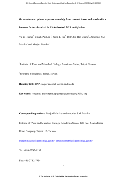 De novo transcriptome sequence assembly from coconut leaves and