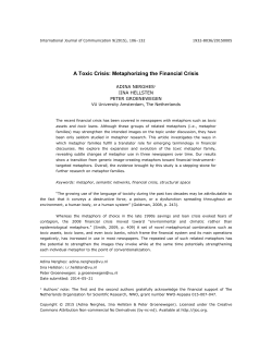 A Toxic Crisis: Metaphorizing the Financial Crisis