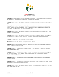 (DRAFT) Greek Housing ASUSF Resolution 15-16
