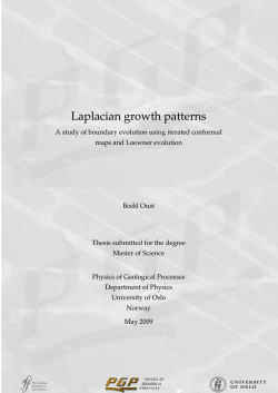 Laplacian growth patterns