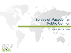 Survey of Macedonian Public Opinion