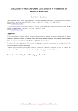 evaluation of andesite waste as aggregate in the mixture of asphaltic