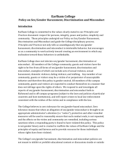 Sex/Gender Harassment, Discrimination and