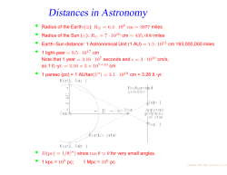 Distances in Astronomy