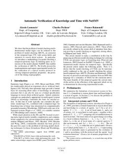 Automatic Verification of Knowledge and Time with NuSMV