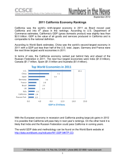 2011 California Economy Rankings