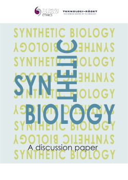 Synthetic biology - A discussion paper.indd