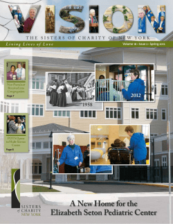 Spring 2012 - Sisters of Charity of New York