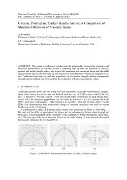 Circular, Pointed and Basket-Handle Arches: A Comparison of