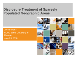 Disclosure Treatment of Sparsely Populated Geographic Areas