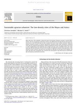 Sustainable Agrarian Urbanism