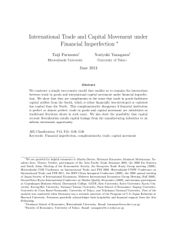 International Trade and Capital Movement under Financial
