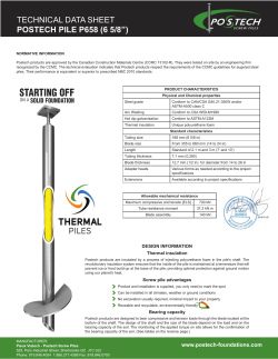 TECHNICAL DATA SHEET POSTECH PILE P658 (6 5/8``)