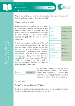 Reading for gist