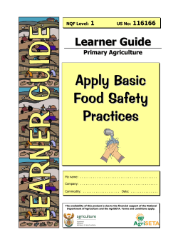 Apply Basic Food Safety Practices