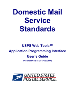 Domestic Mail Service Standards
