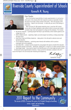 Rcoe cover - Riverside County Office of Education