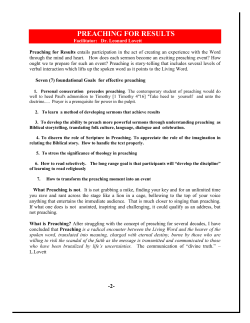 preaching for results