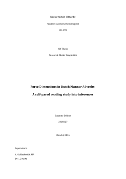 Force Dimensions in Dutch Manner Adverbs