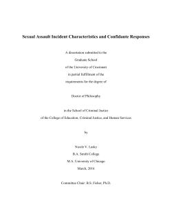 Sexual Assault Incident Characteristics and Confidante