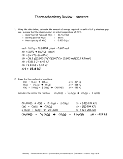 Thermochemistry Review