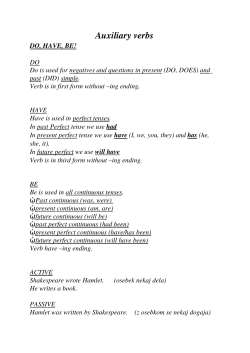 Auxiliary verbs