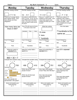 Weekly Homework Sheet
