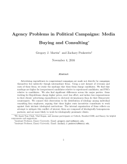 Agency Problems in Political Campaigns: Media - Emory