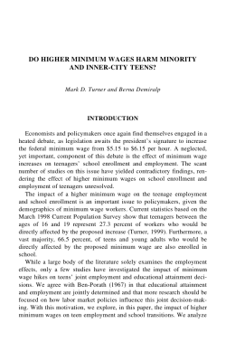 Do Higher Minimum Wages Harm Minority and Inner