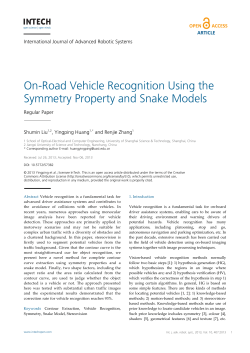 On-Road Vehicle Recognition Using the Symmetry Property and