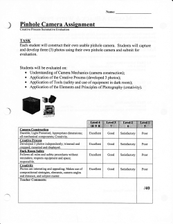 Pinhole Camera Assignment - Near North District School Board