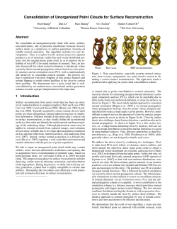 Consolidation of Unorganized Point Clouds for Surface Reconstruction