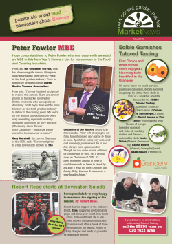 Peter Fowler MBE - New Covent Garden Market