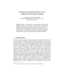 Enhancing inter-organizational resilience by loose coupling concept