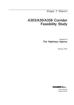 A303/A30/A358 corridor feasibility study: stage 2 report