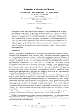 Dimensions of Metaphorical Meaning