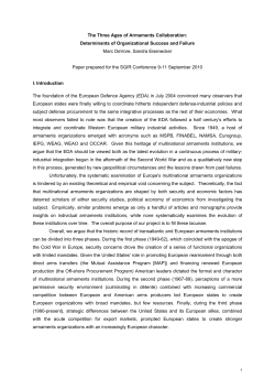 The Three Ages of Armaments Collaboration