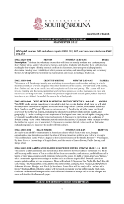 english department course descriptions