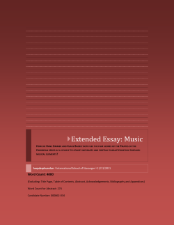 Extended Essay: Music