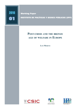 post-crisis and the bronze age of welfare in europe