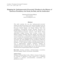 Anthropocentric-Ecocentric - Journals Publishing Support @ CDRS