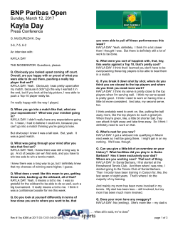 Kayla Day - BNP Paribas Open