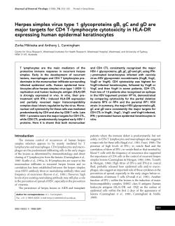 Herpes simplex virus type 1 glycoproteins gB, gC and gD are major