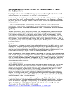 Career Journal, December 2007, Vol.5 Issue 2 http://www.wcu.edu