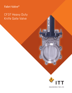 CF37 Heavy Duty Knife Gate Valve