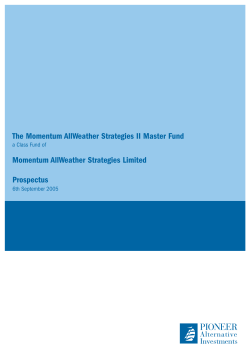 AW Strategy II Master Fund