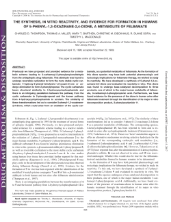 the synthesis, in vitro reactivity, and evidence for formation in